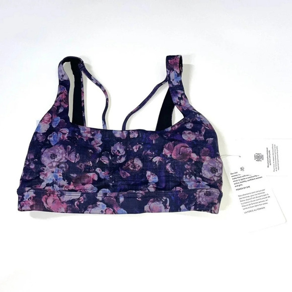 NEW Athleta Exhale Sports Bra A-C Dappled Bloom Multi Floral Size XS - Picture 8 of 13